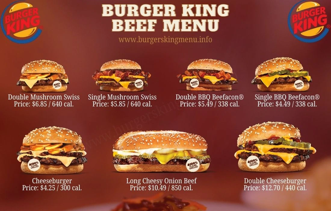 Burger King Beef Menu